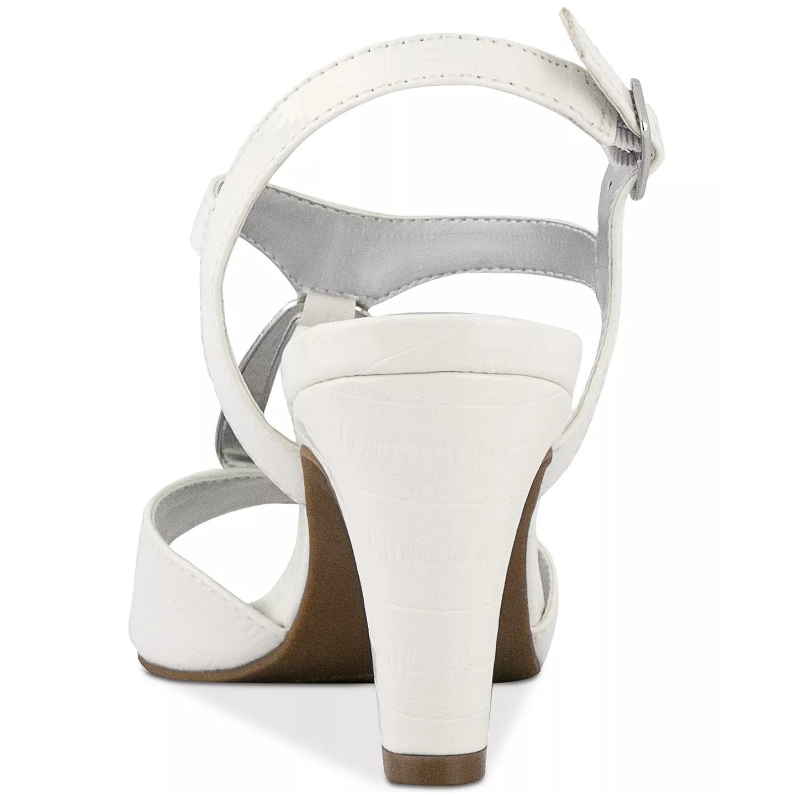 Karen Scott Women White Vegan Leather Danee Classic T-Strap Dress Sandals Size 8 — image 5 of 8